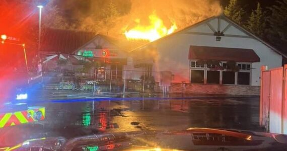 King County Fire District 20 posted this photo of the Aug. 24 blaze at Top of the Hill grocery store in Renton. Courtesy photo