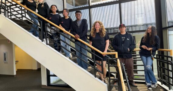 Students from Renton High School’s Hawk Eye newspaper class, headed by teacher Lisa Richards, visited the Renton Reporter’s office as well as Sound Publishing’s printing press June 3 as part of a class field trip. Staff photo