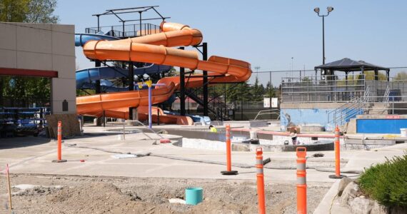 Construction on the Henry Moses Aquatic Center is nearing completion with an opening date set for June 28. Photo provided by the city of Renton